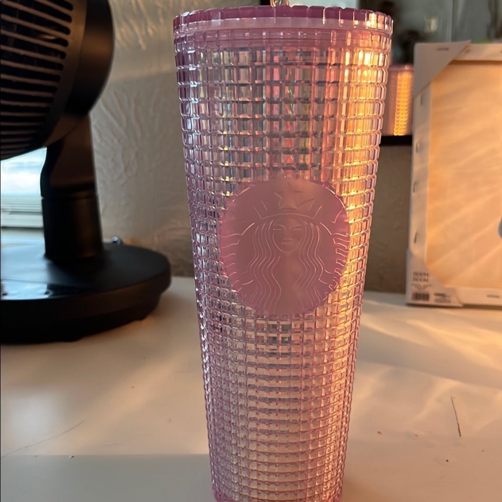 pink disco starbucks cup